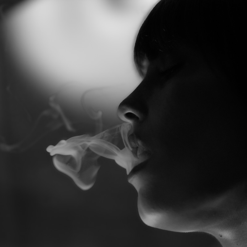 Profile Exhale Smoke - Photography by Rick Proctor