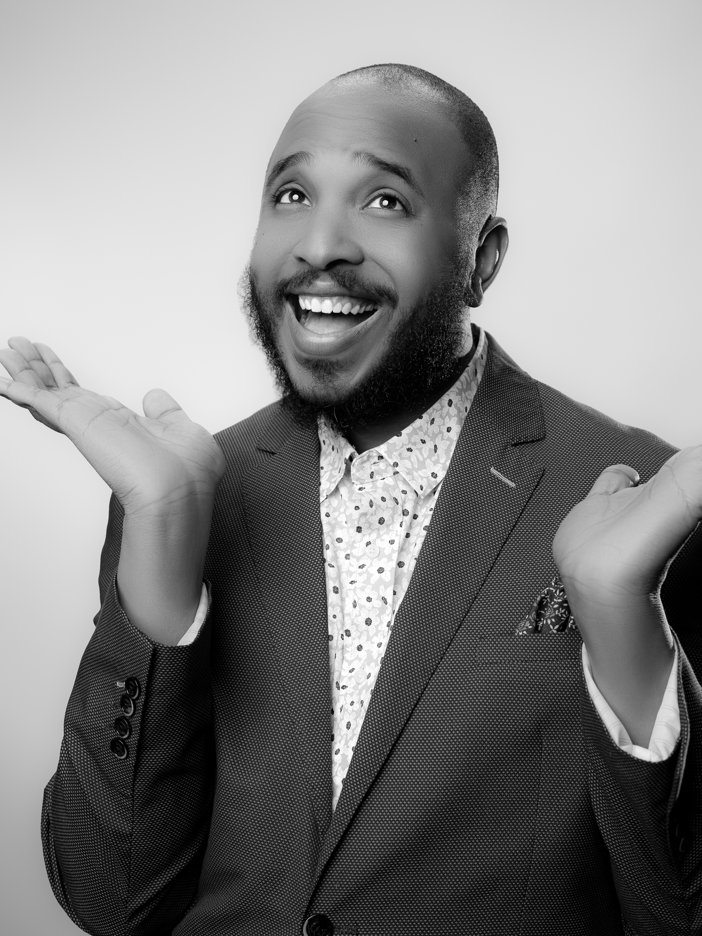 Man Suited Laughing - Photography by Rick Proctor