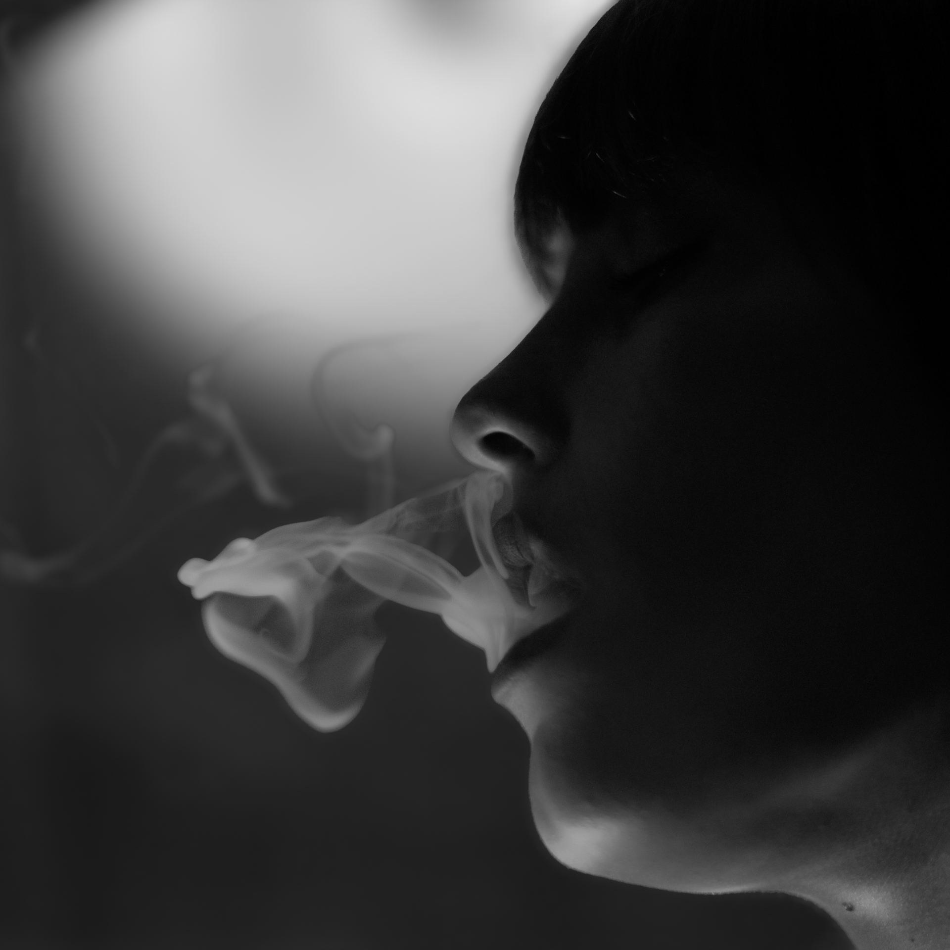 Profile Exhale Smoke - Photography by Rick Proctor